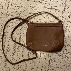Calvin Klein Brown Leather Crossbody